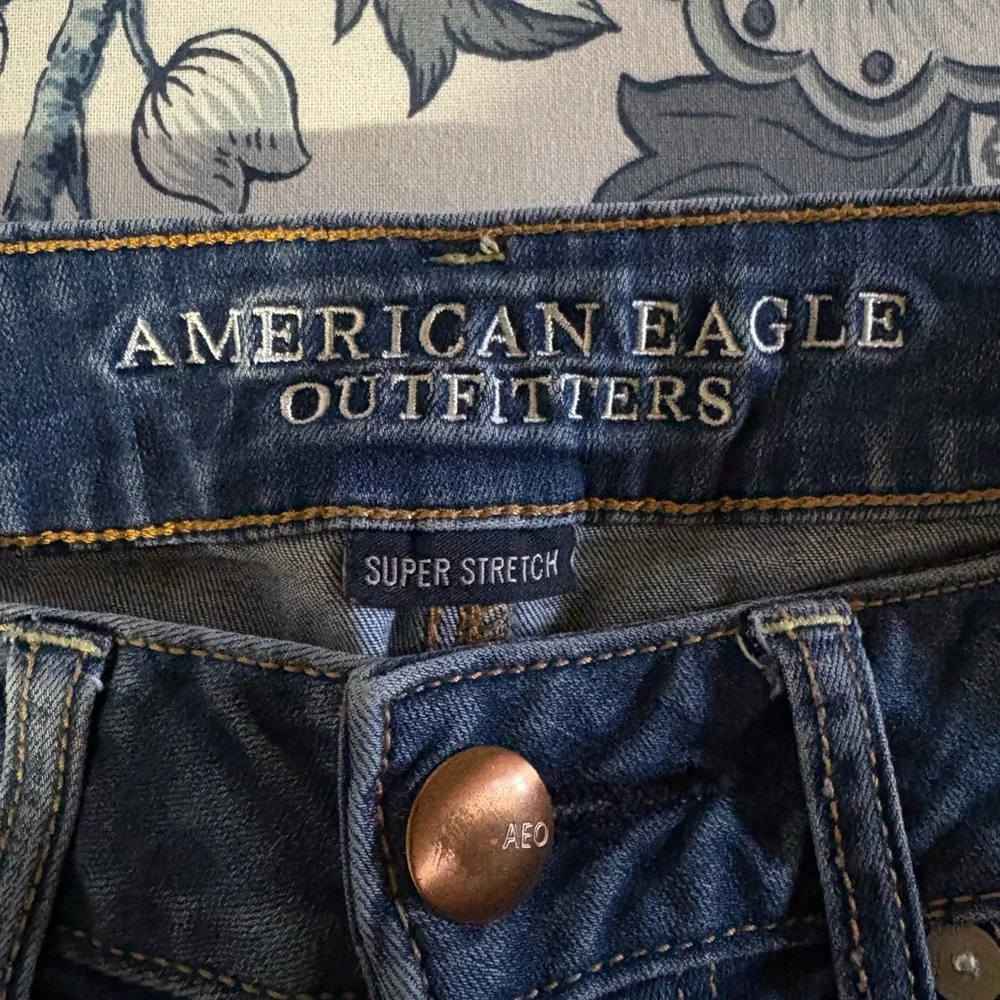 American Eagle Outfitters Distressed Blue Jean Shorts - Picture 2 of 4